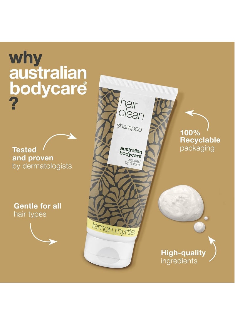 Hair Clean 200ml Shampoo with Tea Tree Oil and Lemon Myrtle Hair Cleanser for Itchy Flaky Dry Scalp Anti Dandruff Care for Psoriasis and Eczema For Scalp Spots and Pimples