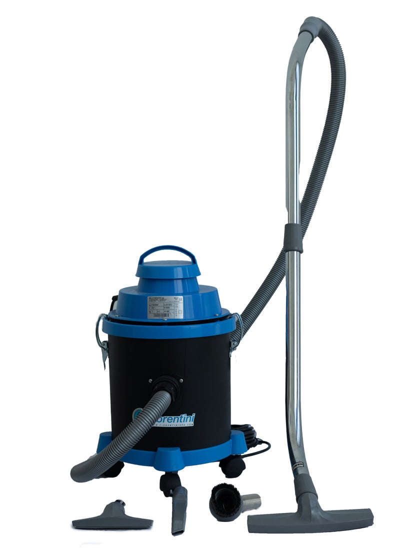 Fiorentini F10 dry vaccum cleaner w/accessories , 1000 watts,12 ltr tank capacity, tank type HD polypropylene, Made in Italy