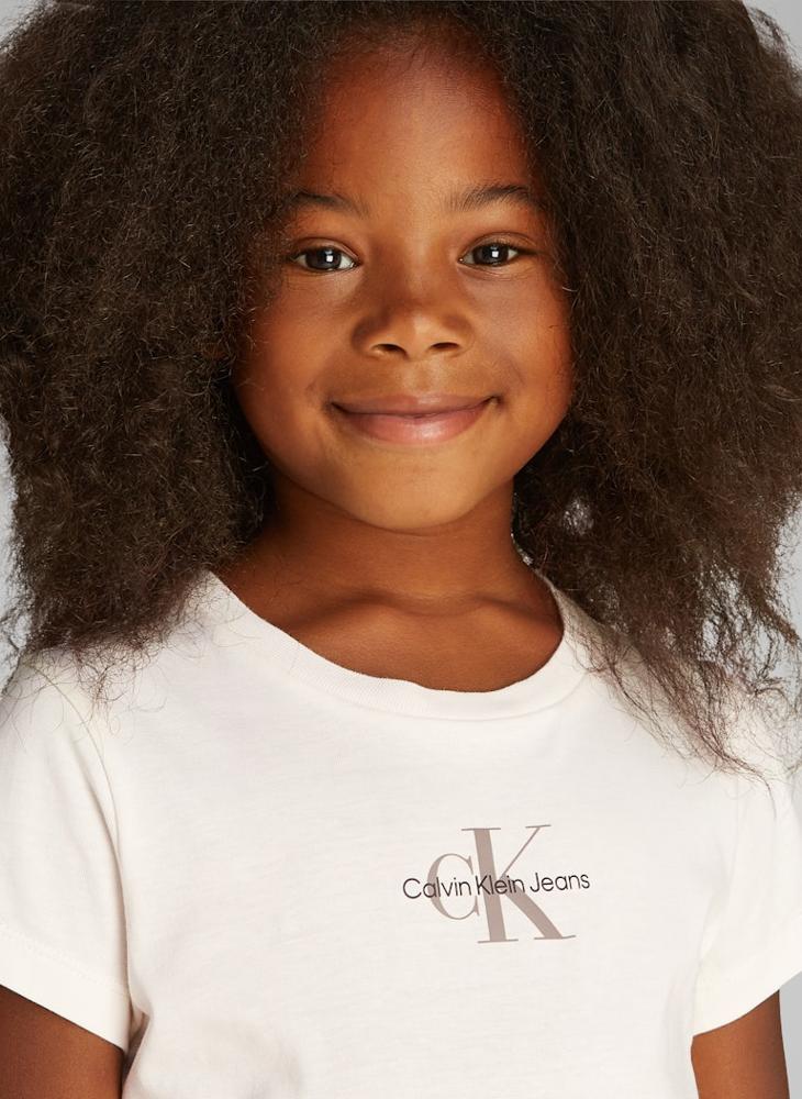 Kids 2 Pack Logo Detailed Slim T-Shirt