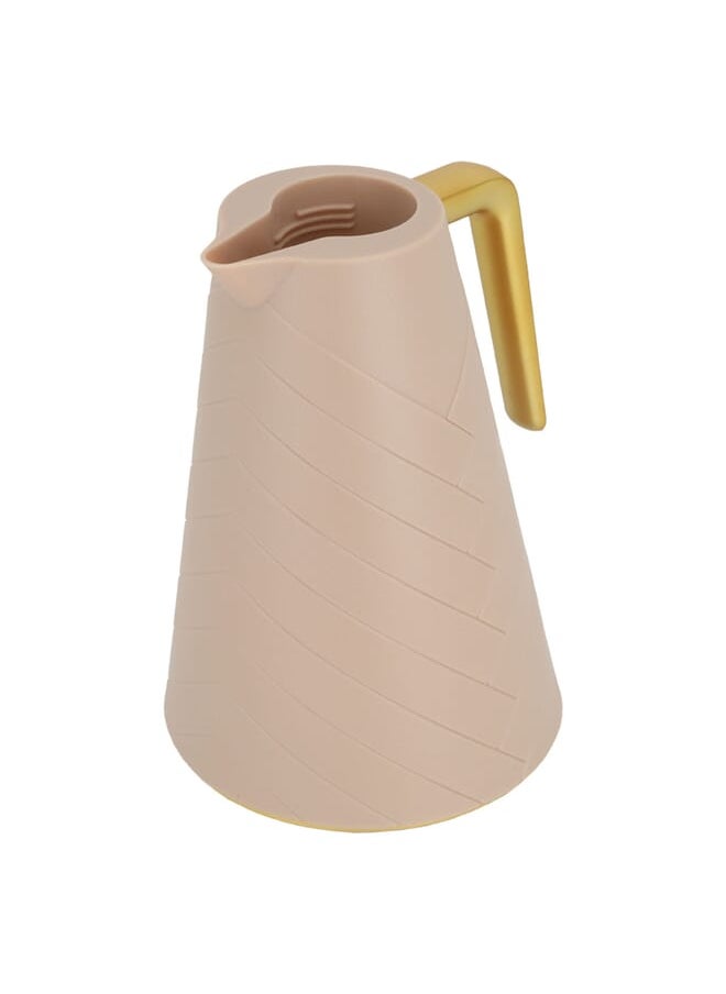 Glory Thermos Light Brown Golden Handle 1L