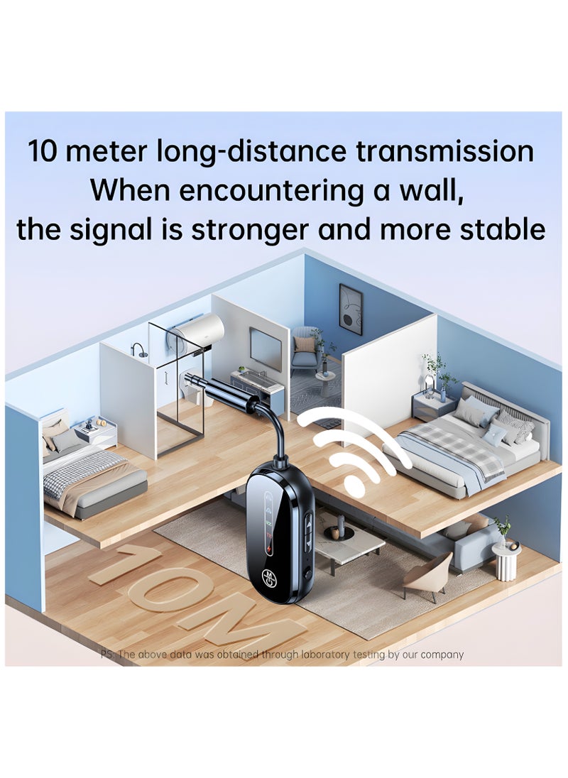 Bluetooth 5.4 (Latest Version) Compact Wireless Transmitter/Receiver 2in1, Wireless 3.5mm Aux, Dual Devices Simultaneously, Including In-flight adapter. Use on Airplanes,TV, Car, Home Stereo.
