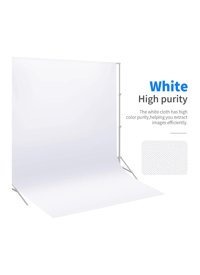 Neewer 6x9 feet/1.8x2.8 meters Photo Studio 100 Percent Pure Muslin Collapsible Backdrop Background for Photography, Video and Television (Background Only) - White