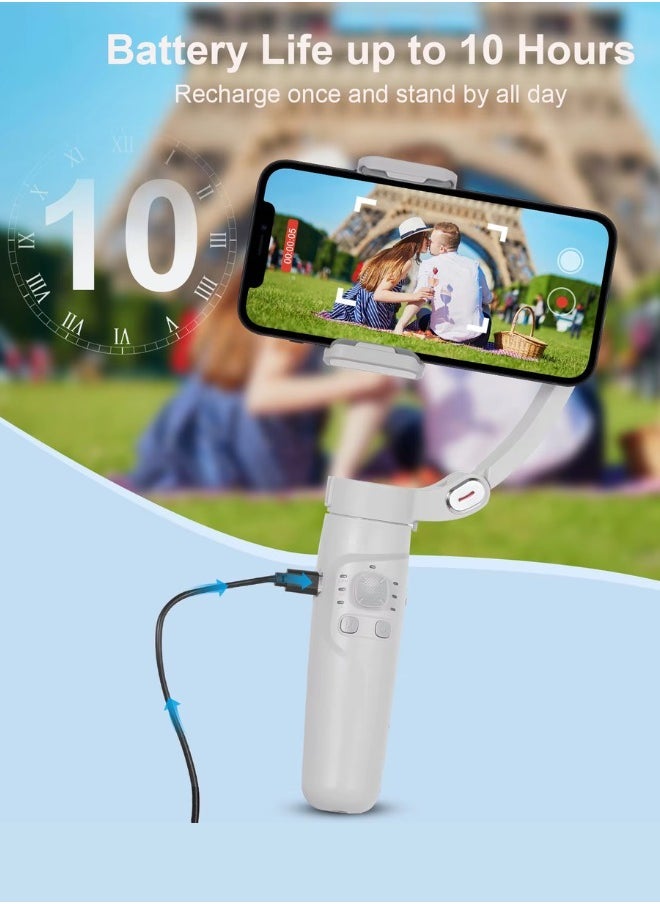 One Gimbal Stabilizer for Smartphone 3 Axis Foldable Pocket Handheld Gimbals Anti-Shake Face Tracking Bluetooth Control Selfie Stick Compatible with iPhone Android Tiktok YouTube Vlog Video