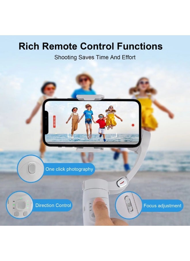 One Gimbal Stabilizer for Smartphone 3 Axis Foldable Pocket Handheld Gimbals Anti-Shake Face Tracking Bluetooth Control Selfie Stick Compatible with iPhone Android Tiktok YouTube Vlog Video