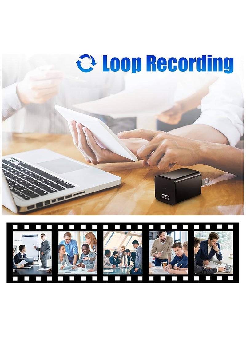 Invisible Camera Charging Adapter  1080P Full HD Motion Sensor Loop Recording  with WiFi Needed For Home or Office