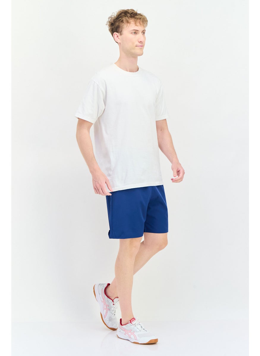 Men Sportswear Fit Brand Logo Training Shorts, Ensign Blue