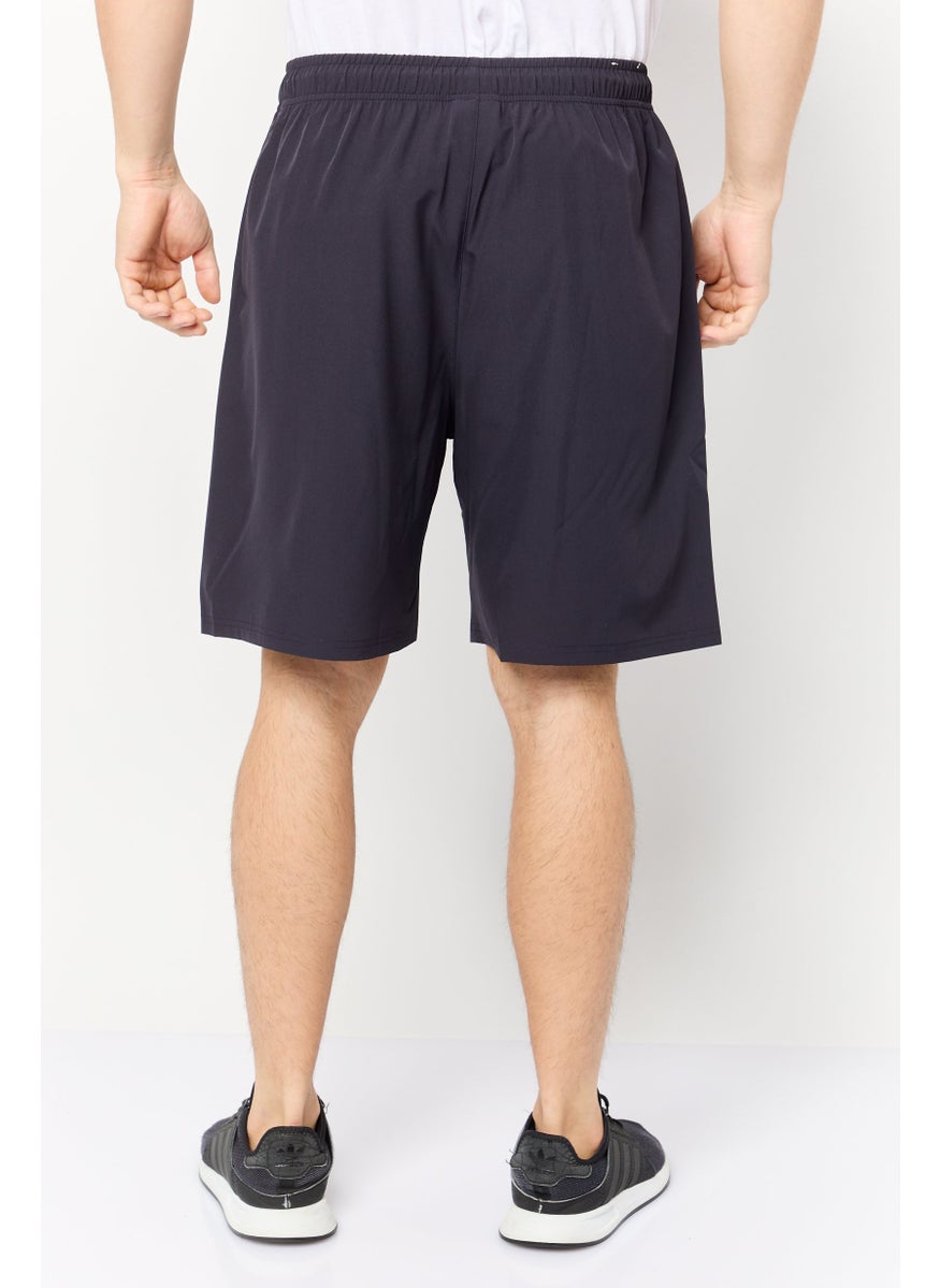 Men Sportswear Fit Brand Logo Training Shorts, Dark Grey