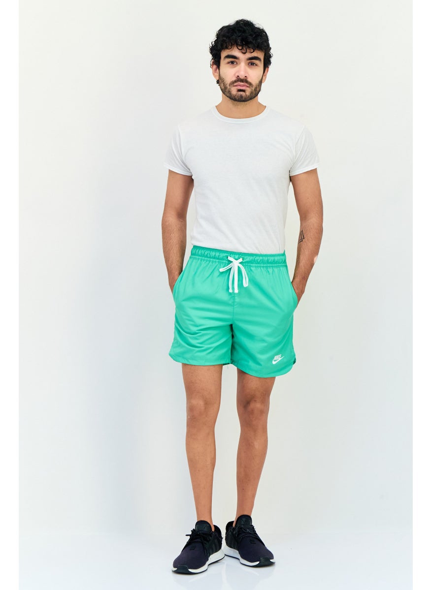 Men Standard Fit Training Shorts, Lime Green