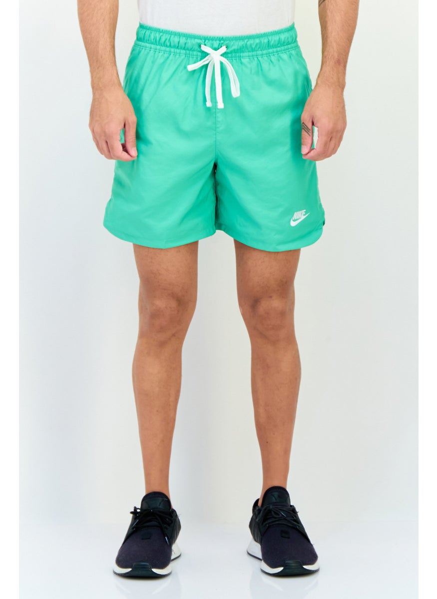 Men Standard Fit Training Shorts, Lime Green