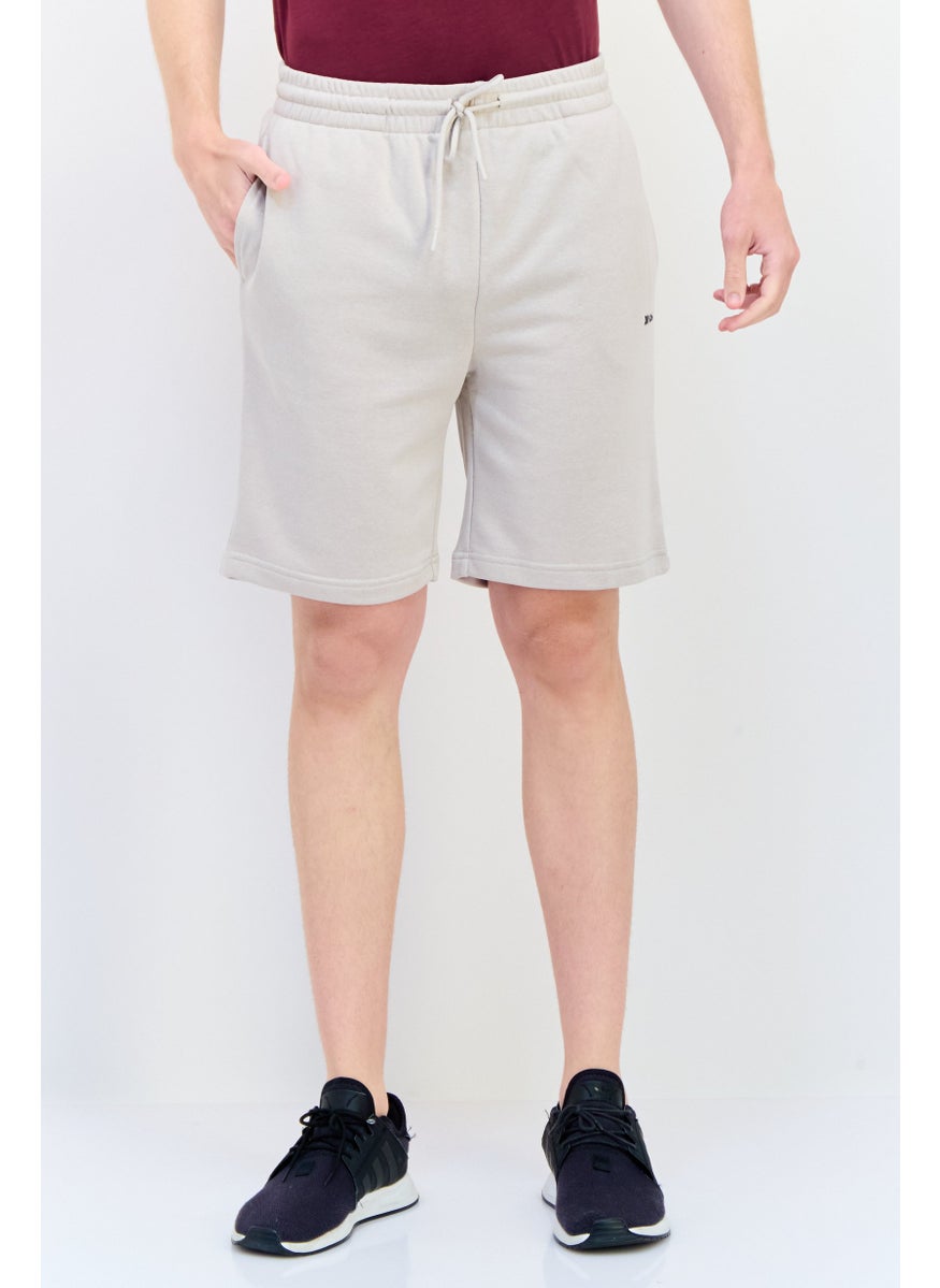 Men Sportswear Fit Training Shorts, Beige