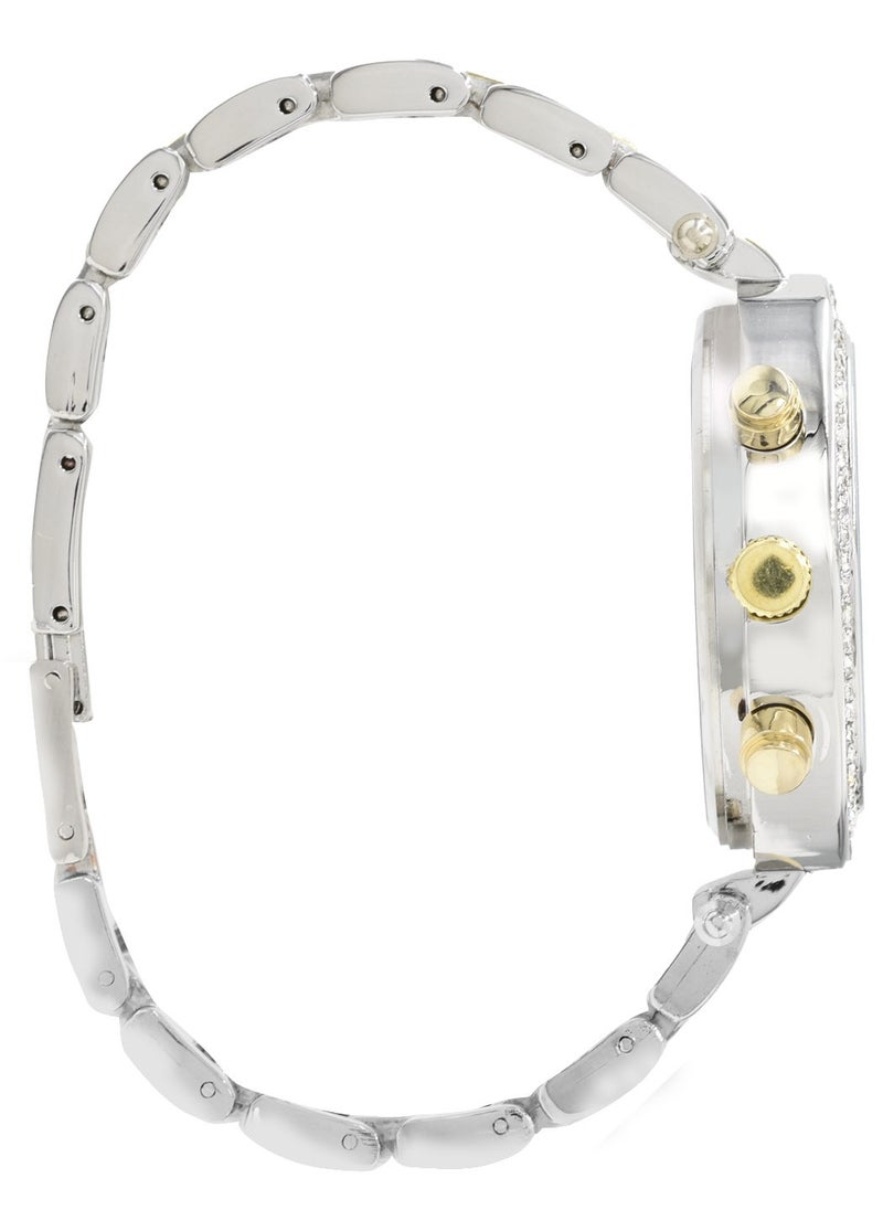 U.S. Polo Assn. Women's Quartz Watch, Analog Display and Gold Plated Strap USC40171