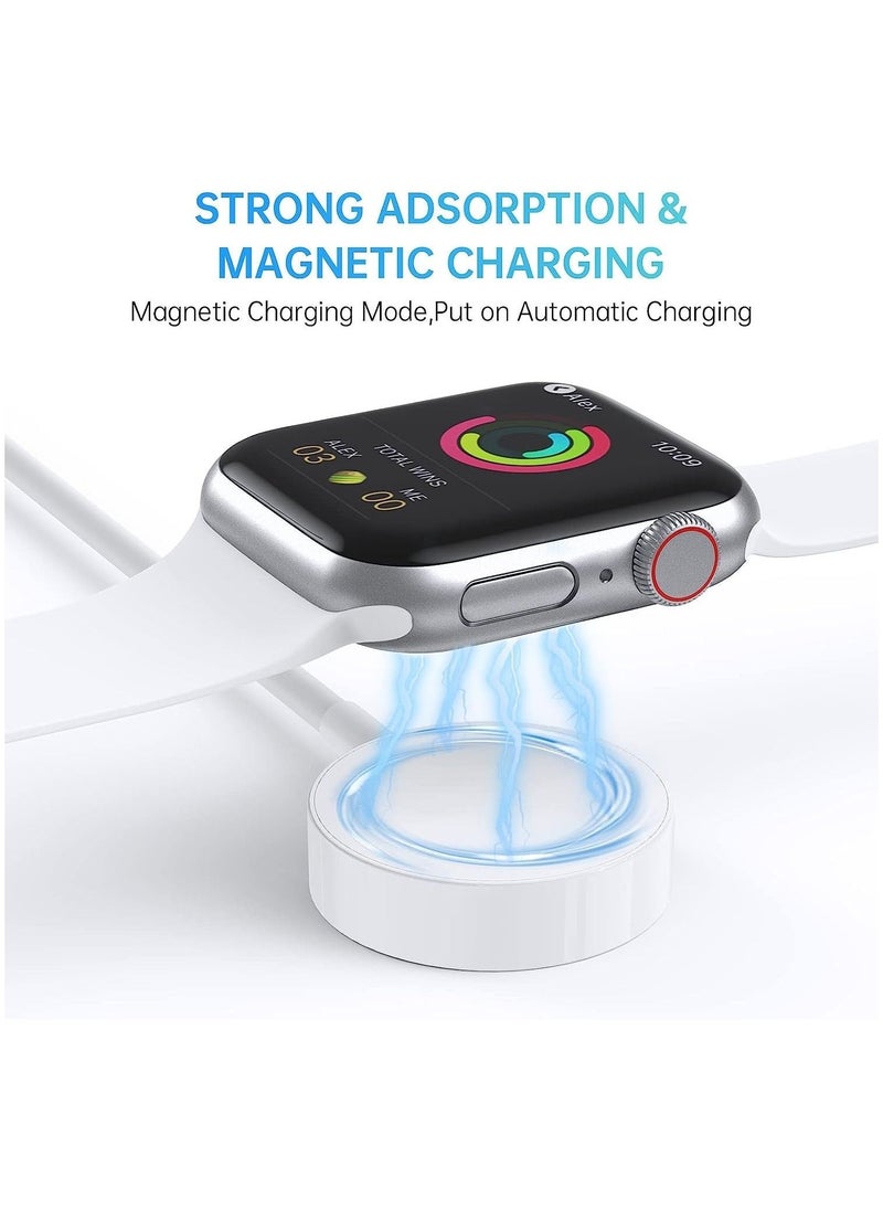 Watch Charger Compatible with Apple Watch Charger, Watch Charger Charging Cable for Watch Series 7/6 /5/4 /3/2 /SE, Magnetic Fast Charger Cord for iWatch Portable Wireless Charging (3.3ft /1m)