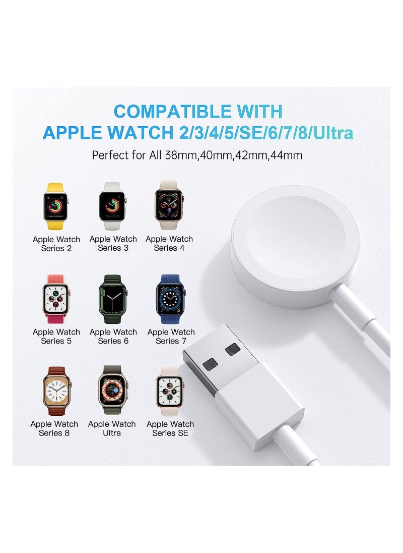 Watch Charger Compatible with Apple Watch Charger, Watch Charger Charging Cable for Watch Series 7/6 /5/4 /3/2 /SE, Magnetic Fast Charger Cord for iWatch Portable Wireless Charging (3.3ft /1m)