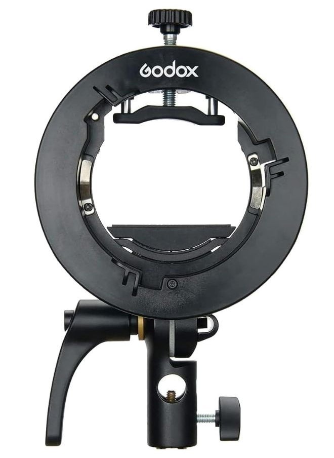 Godox S2 Bowen Mount Flash Holder Bracket for V1, V860II, AD200, AD200Pro, AD400Pro – Speedlite Strobe Flash Accessory for Photography