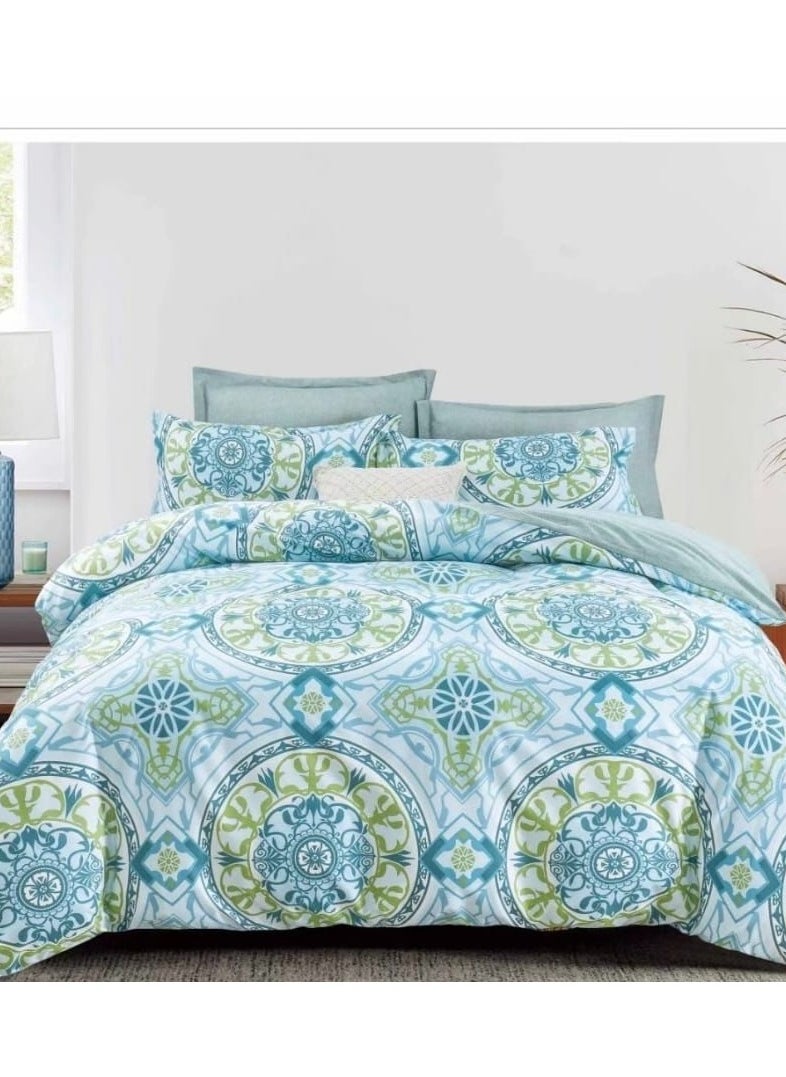 DUOMA HOME cotton duvet cover set , king size ,6pcs set with duvet cover 220*240cm and fit sheet and 4pcs pillowcases