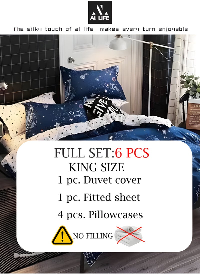 AI LIFE King Size Bedding Sheet Super Soft Cotton Breathable Cozy Non Pilling Sheets Shrinkage and Fade Resistant Easy Care.modify title