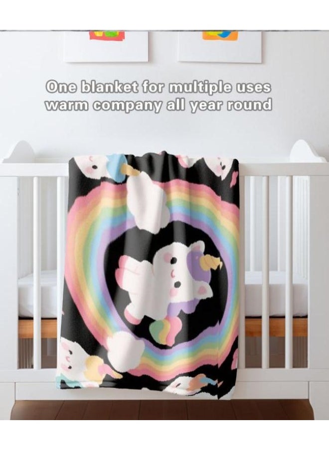 Children's or student cartoon flannel thin blanket (warm and comfortable, suitable for sleep, games) 100cm*150cm