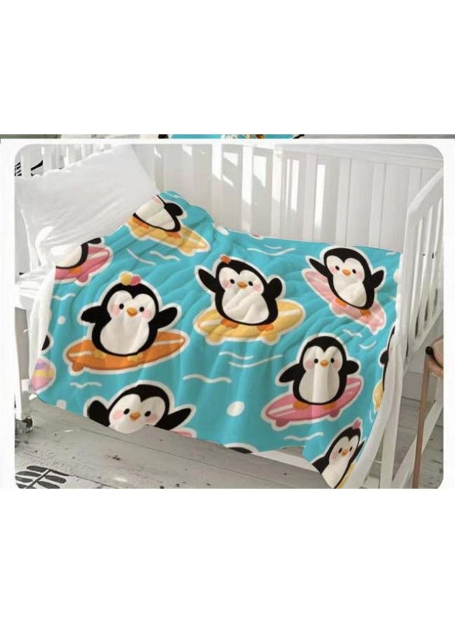 Children's or student cartoon flannel thin blanket (warm and comfortable, suitable for sleep, games) 100cm*150cm