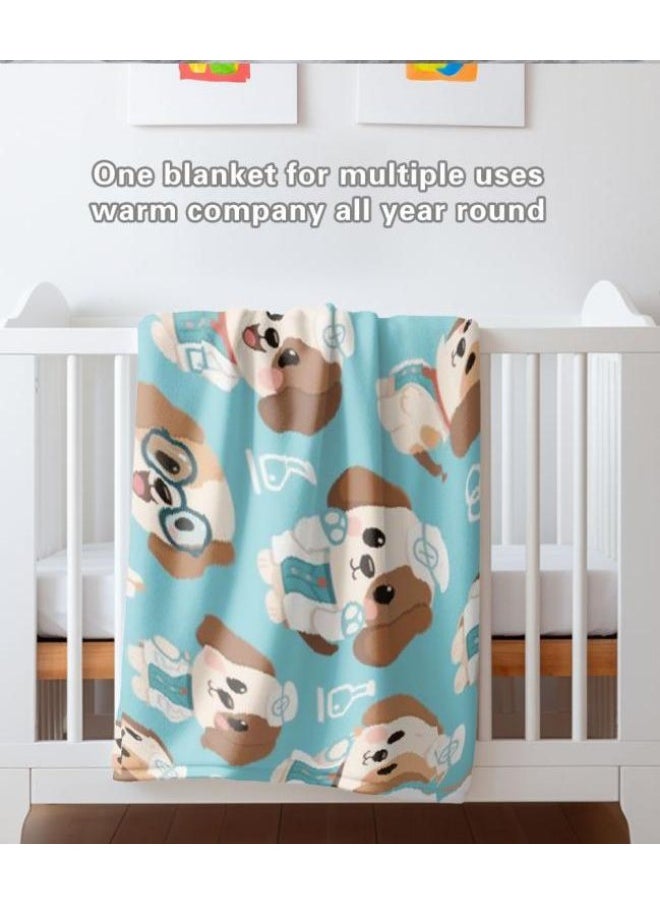 Children's or student cartoon flannel thin blanket (warm and comfortable, suitable for sleep, games) 100cm*150cm