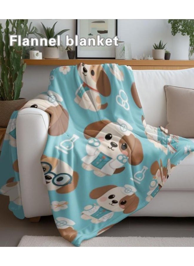 Children's or student cartoon flannel thin blanket (warm and comfortable, suitable for sleep, games) 100cm*150cm