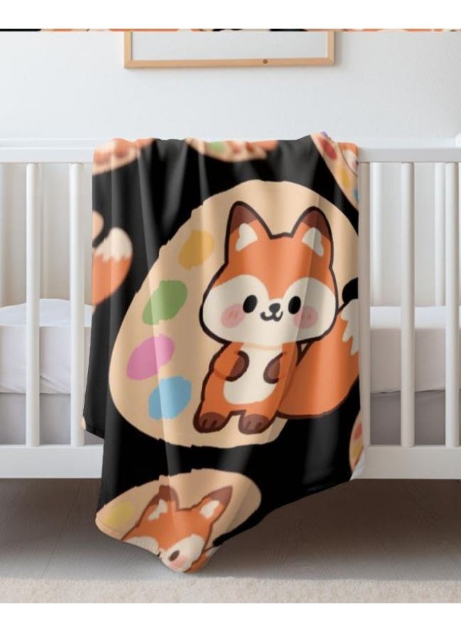 Children's or student cartoon flannel thin blanket (warm and comfortable, suitable for sleep, games) 100cm*150cm - 633