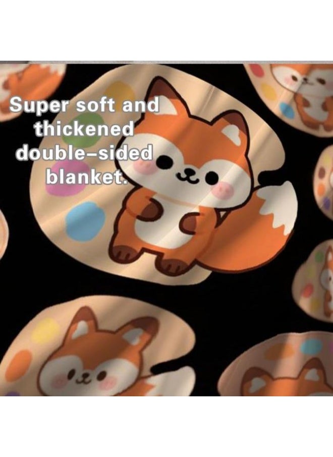 Children's or student cartoon flannel thin blanket (warm and comfortable, suitable for sleep, games) 100cm*150cm - 633