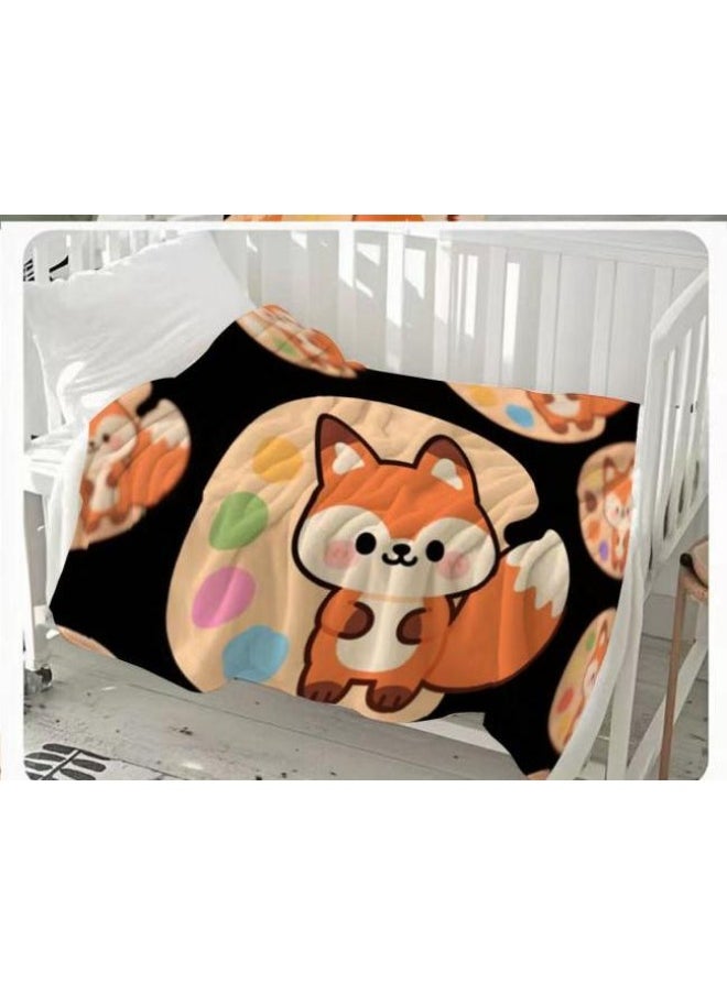 Children's or student cartoon flannel thin blanket (warm and comfortable, suitable for sleep, games) 100cm*150cm - 633