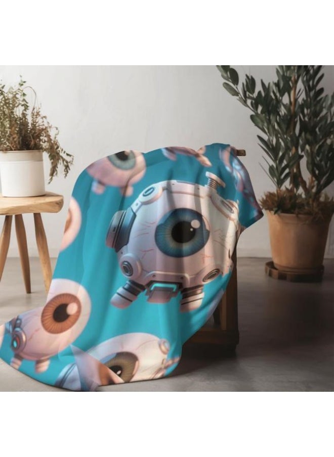 Children's or student cartoon flannel thin blanket (warm and comfortable, suitable for sleep, games) 100cm*150cm - 675
