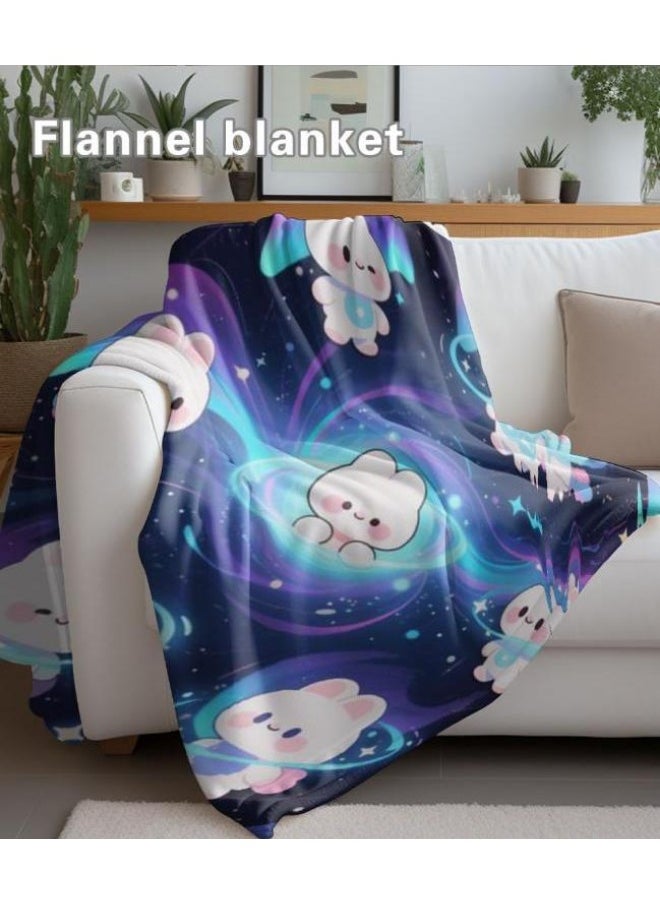 Children's or student cartoon flannel thin blanket (warm and comfortable, suitable for sleep, games) 100cm*150cm - 553