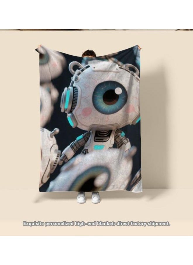 Children's or student cartoon flannel thin blanket (warm and comfortable, suitable for sleep, games) 100cm*150cm - 541