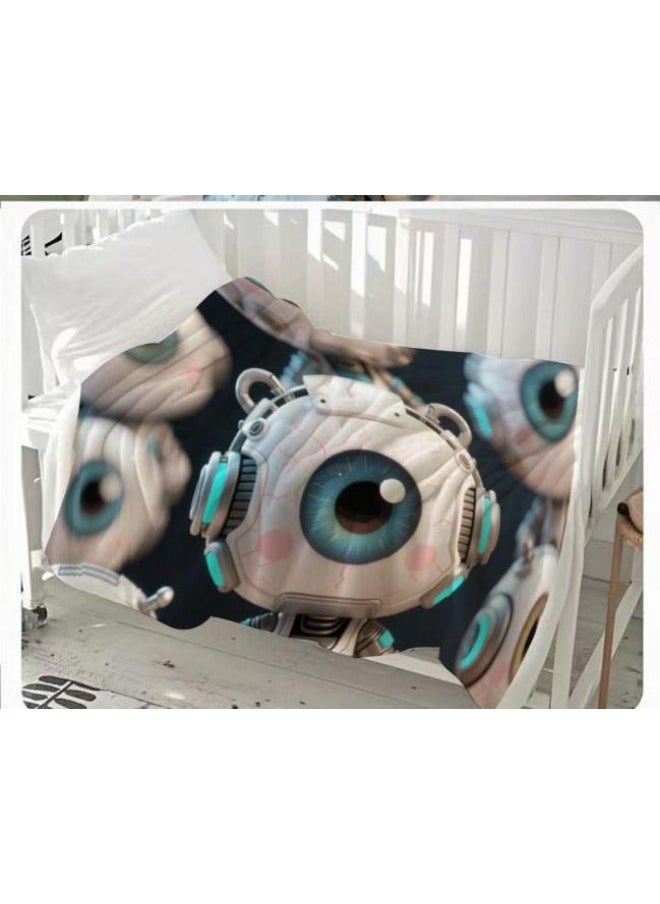 Children's or student cartoon flannel thin blanket (warm and comfortable, suitable for sleep, games) 100cm*150cm - 541