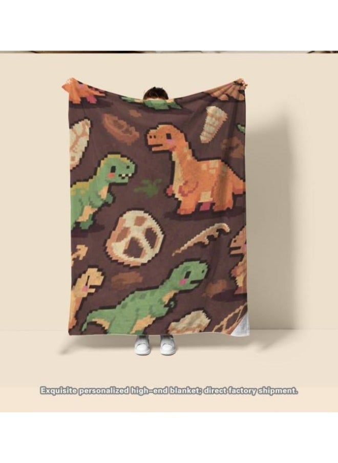 Children's or student cartoon flannel thin blanket (warm and comfortable, suitable for sleep, games) 100cm*150cm - 502