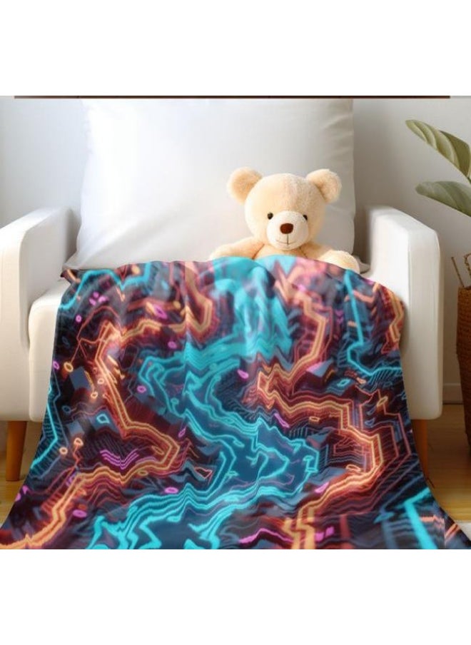 Children's or student cartoon flannel thin blanket (warm and comfortable, suitable for sleep, games) 100cm*150cm - 481