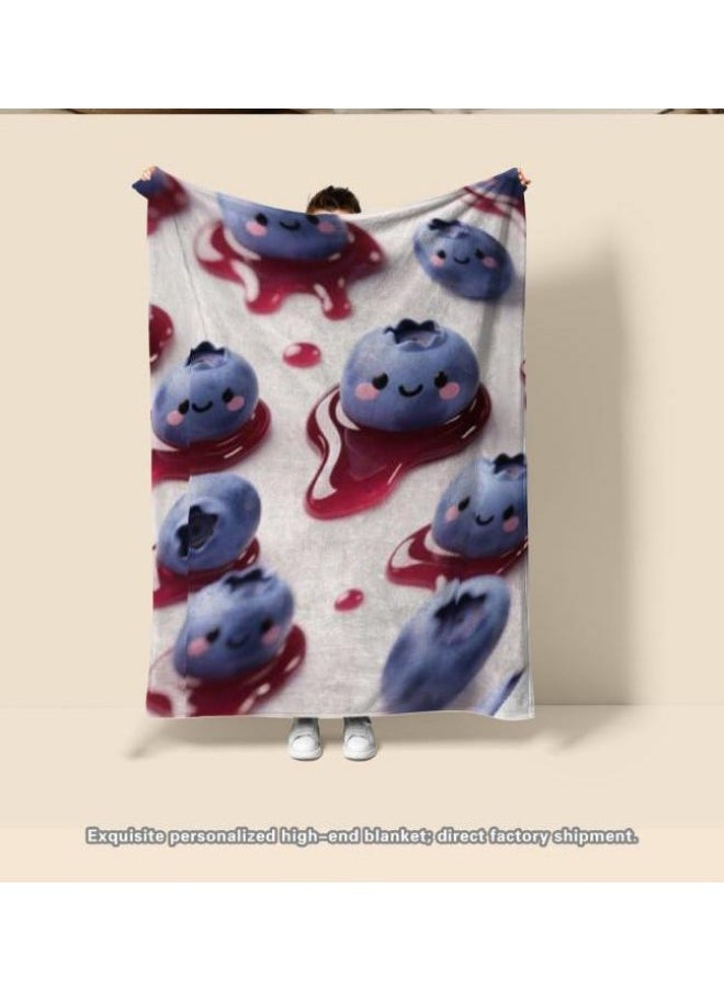 Children's or student cartoon flannel thin blanket (warm and comfortable, suitable for sleep, games) 100cm*150cm - 466