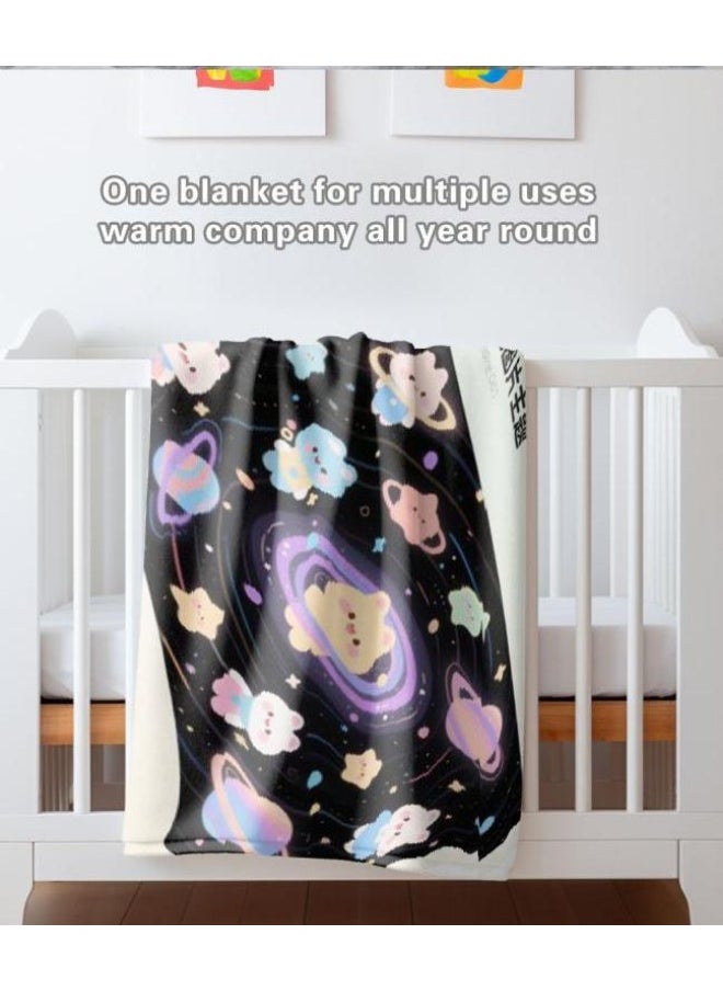 Children's or student cartoon flannel thin blanket (warm and comfortable, suitable for sleep, games) 100cm*150cm - 452
