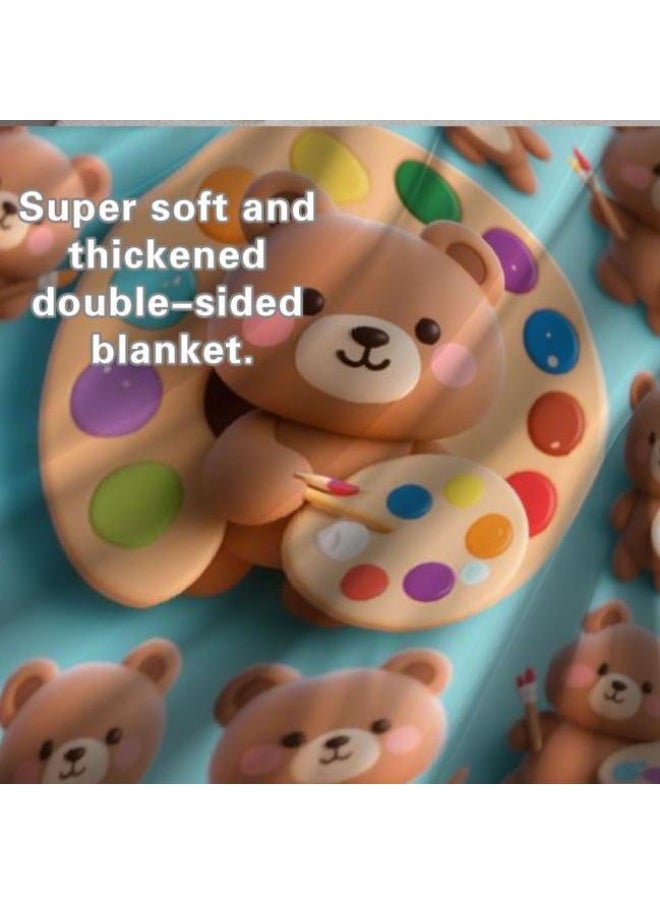 Children's or student cartoon flannel thin blanket (warm and comfortable, suitable for sleep, games) 100cm*150cm - 389