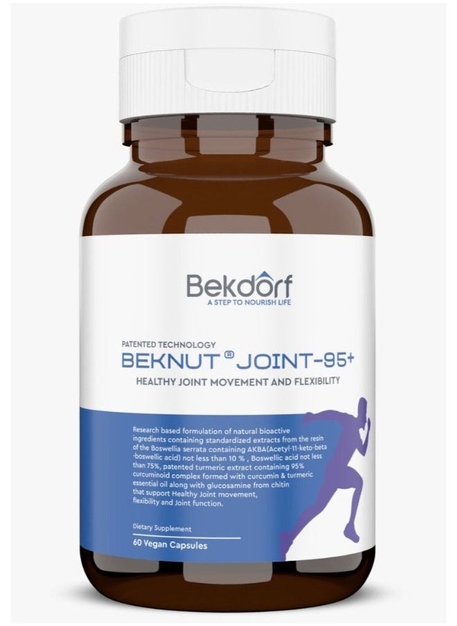 Joint 95+ (For Strong & Healthy Joints with Curcumin, Boswellia and Natural Glucosamine) -60 Vegan Capsules