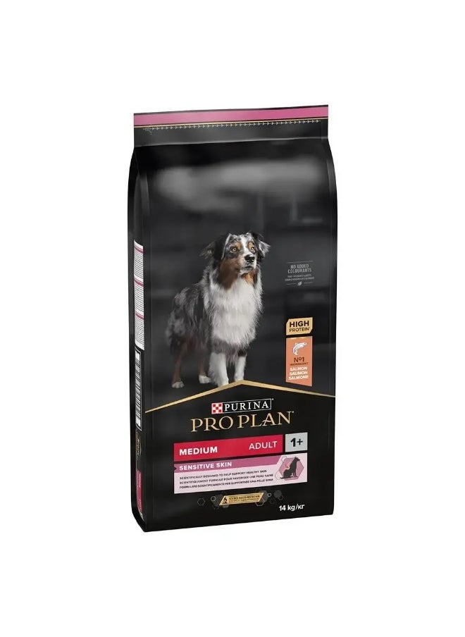 PRO PLAN SENSITIVE SKIN MEDIUM ADULT DRY DOG FOOD WITH SALMON 14kg