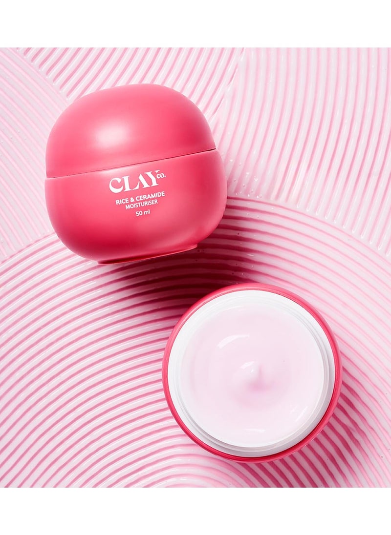 Rice & Ceramide Moisturizer | Intense Hydration, Skin Barrier Repair & Brightening | Lightweight & Fast-Absorbing | With Exosomes, Rice Extracts, Ceramides & Vitamin B12 | 50ml