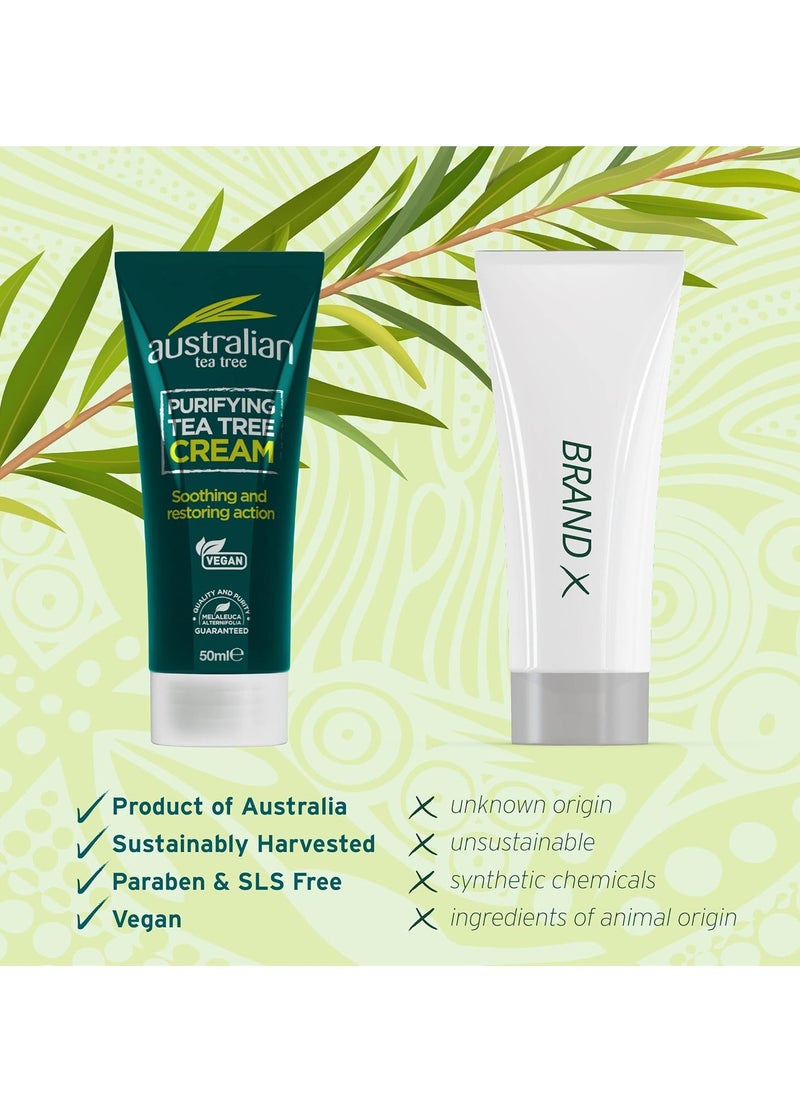 Cream Purifying Natural Vegan Cruelty Free Paraben and SLS Free Soothing 50 ml
