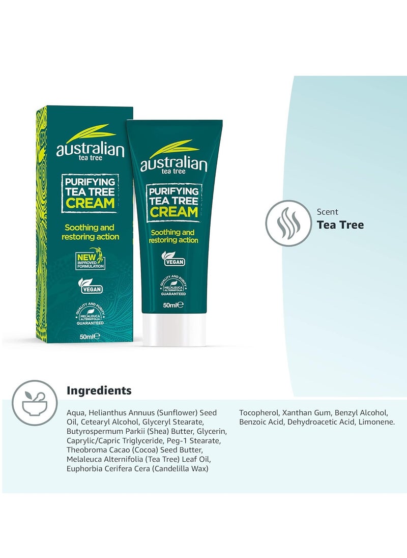 Cream Purifying Natural Vegan Cruelty Free Paraben and SLS Free Soothing 50 ml