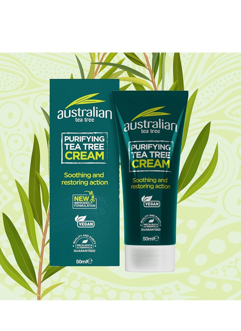 Cream Purifying Natural Vegan Cruelty Free Paraben and SLS Free Soothing 50 ml