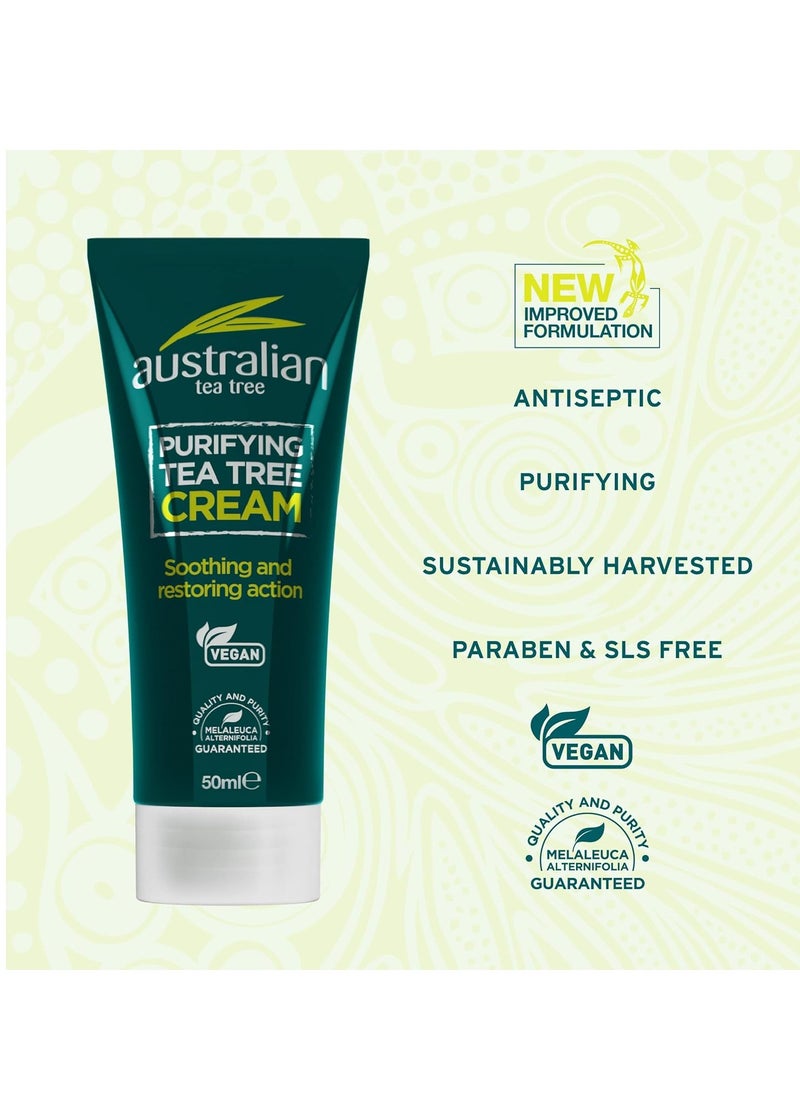 Cream Purifying Natural Vegan Cruelty Free Paraben and SLS Free Soothing 50 ml