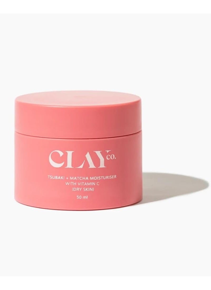 Vitamin C Tsubaki + Matcha Face Moisturizer For Dry Skin 50 ML | Japanese Skin Care Moisturizer & Toner | Soft Face Cream For Men & Women | Best Night Cream For Winter & Glowing Skin