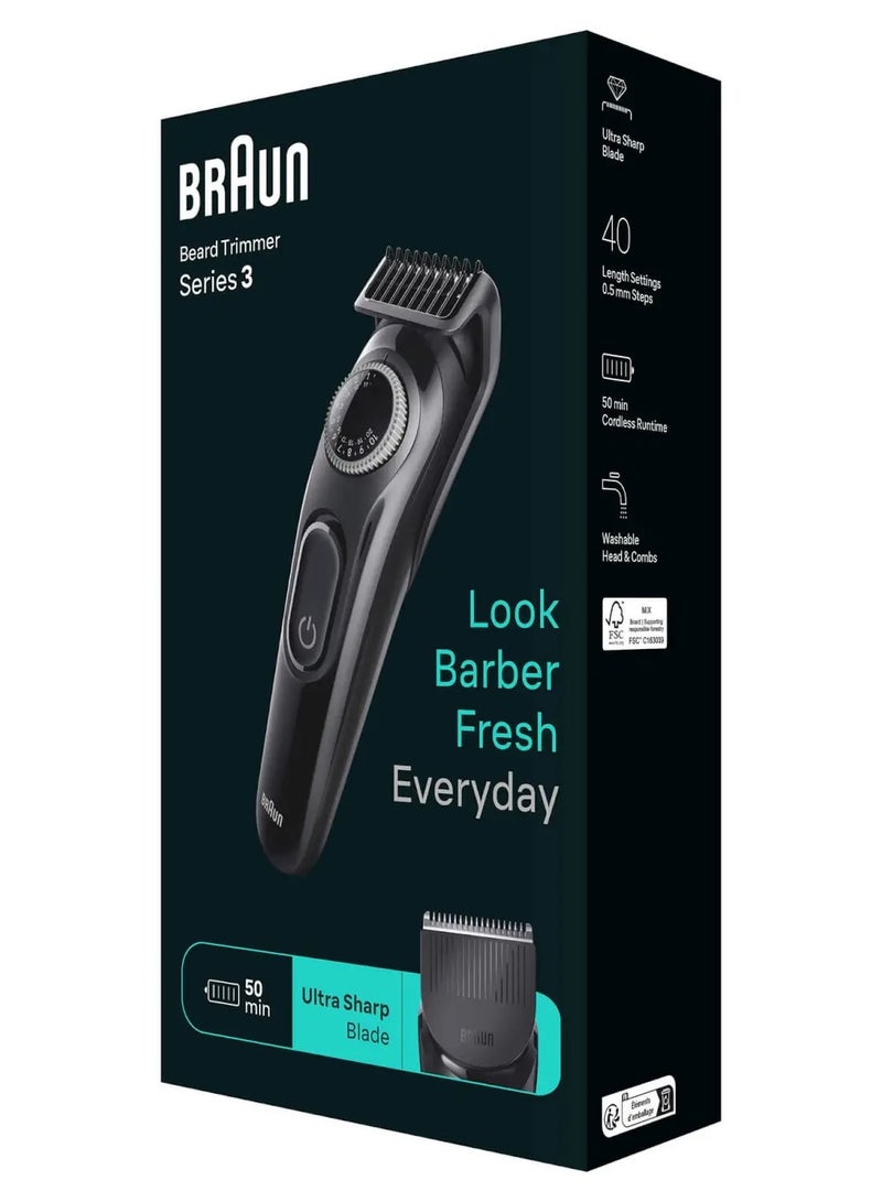 Beard Trimmer Series 3, 40 Length-Settings BT3410