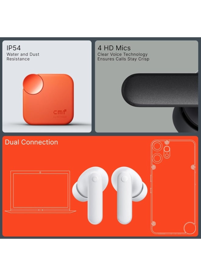 CMF Buds 2a Wireless Earbuds Active Noise Cancelling 42dB Hybrid ANC Bluetooth Headphones