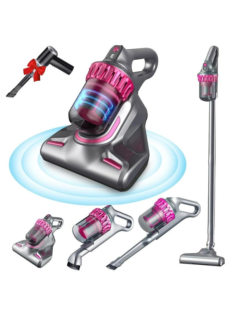 Cordless Vacuum Cleaner 5 in 1 UV Mite Removal 10000pa Strong Suction Power Stick Handheld Vacuum Cleaner Ultra Quiet Lightweight Vacuum Cleaner with HEPA Filter For Home Car Pet Mattress Carpet Cleaning