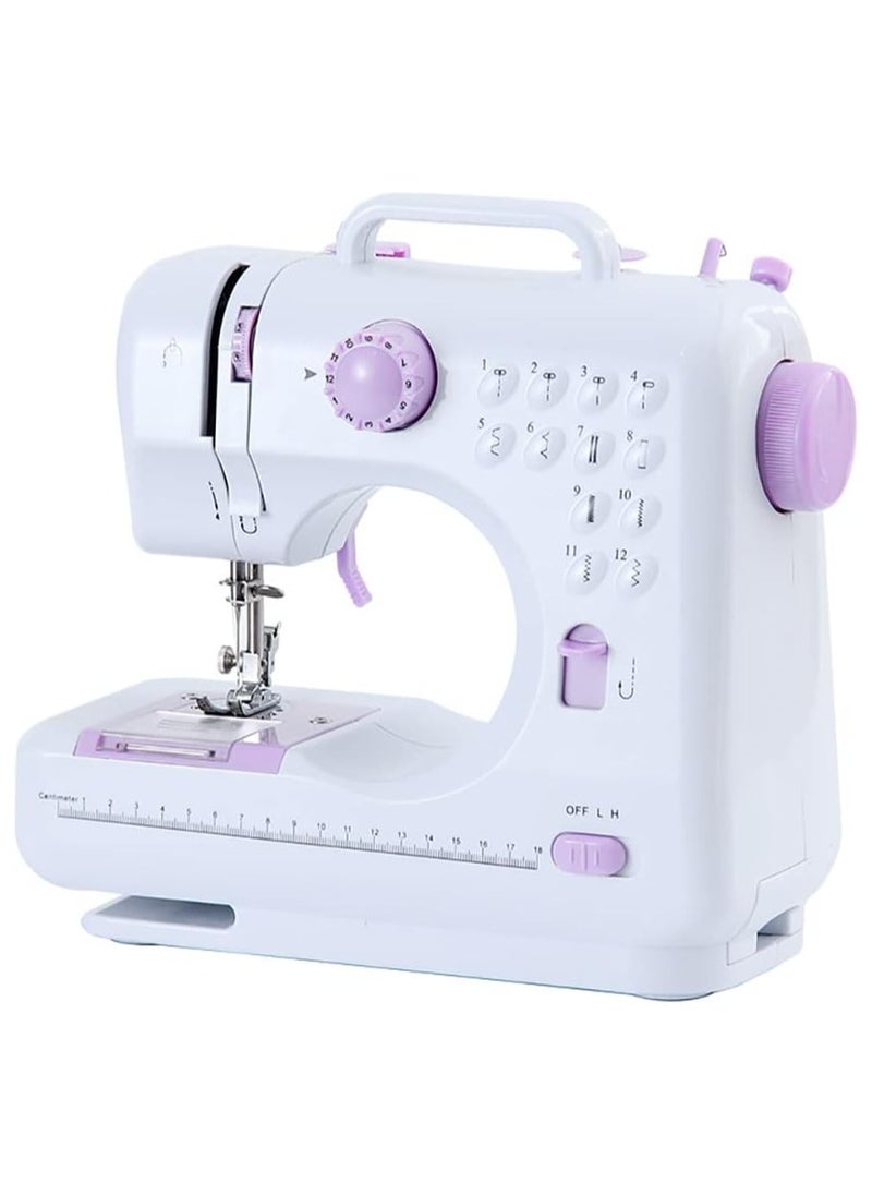 12 Stitches Multifunction Mini Sewing Machine 0010-54 White