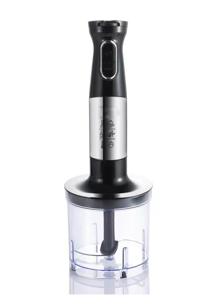 5-in-1 Electric Hand Blender Set, 1500W Stainless Steel, Infinite Speed Control with Whisk and Chopper