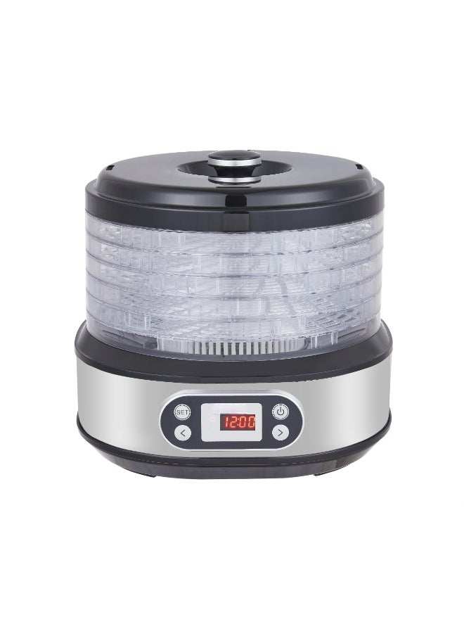 6-Tray Food Dehydrator Machine – Adjustable Temperature Control (95°F–165°F) & 24-Hour Timer – for Drying Fruits, Vegetables, Jerky (Beef/Turkey/Fish), Herbs & DIY Snacks – BPA-Free, Energy-Efficient